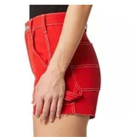 NWT Hudson Jeans Cotton Red Carpenter Shorts - Picture 1 of 12
